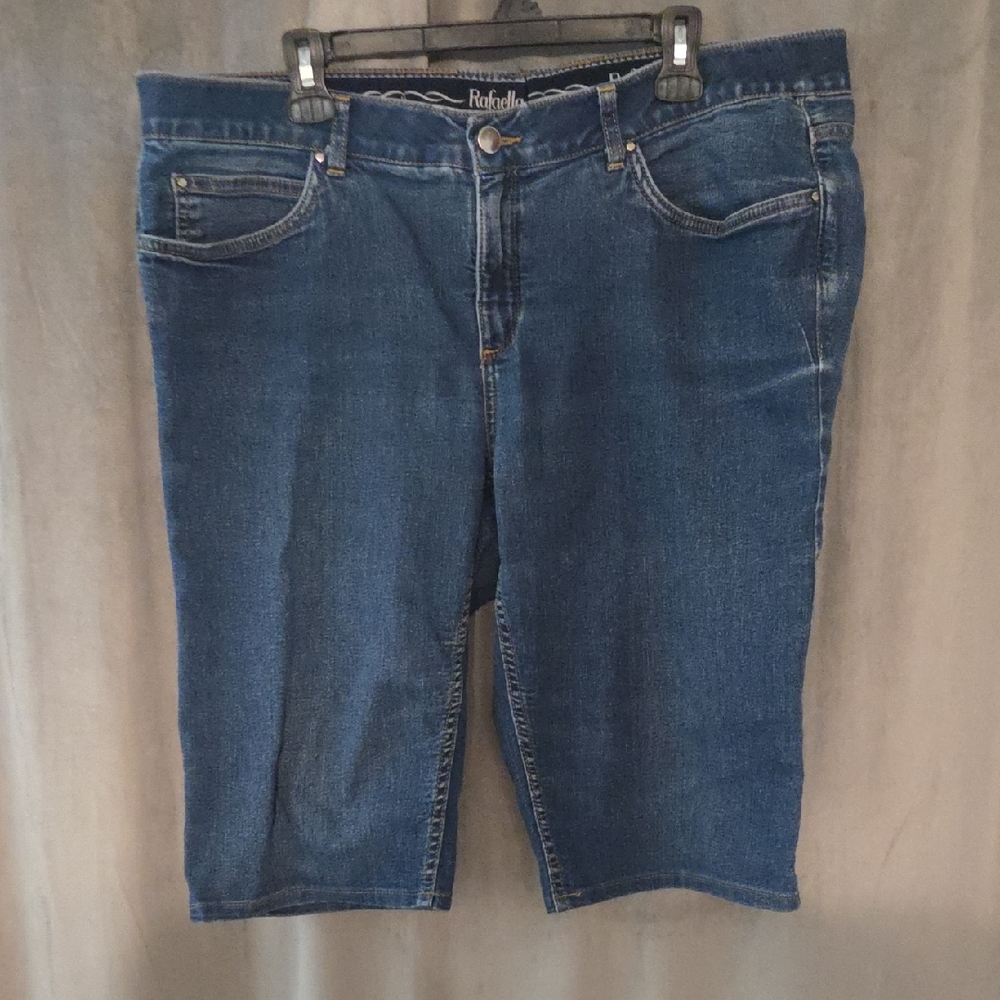 Rafaella 18W Women's Denim Jean Shorts - Dark Blue Wash